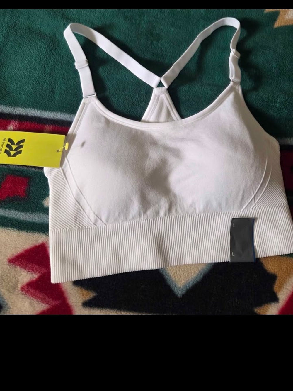 Brand new White Seamless Racerback Sports Bralette.